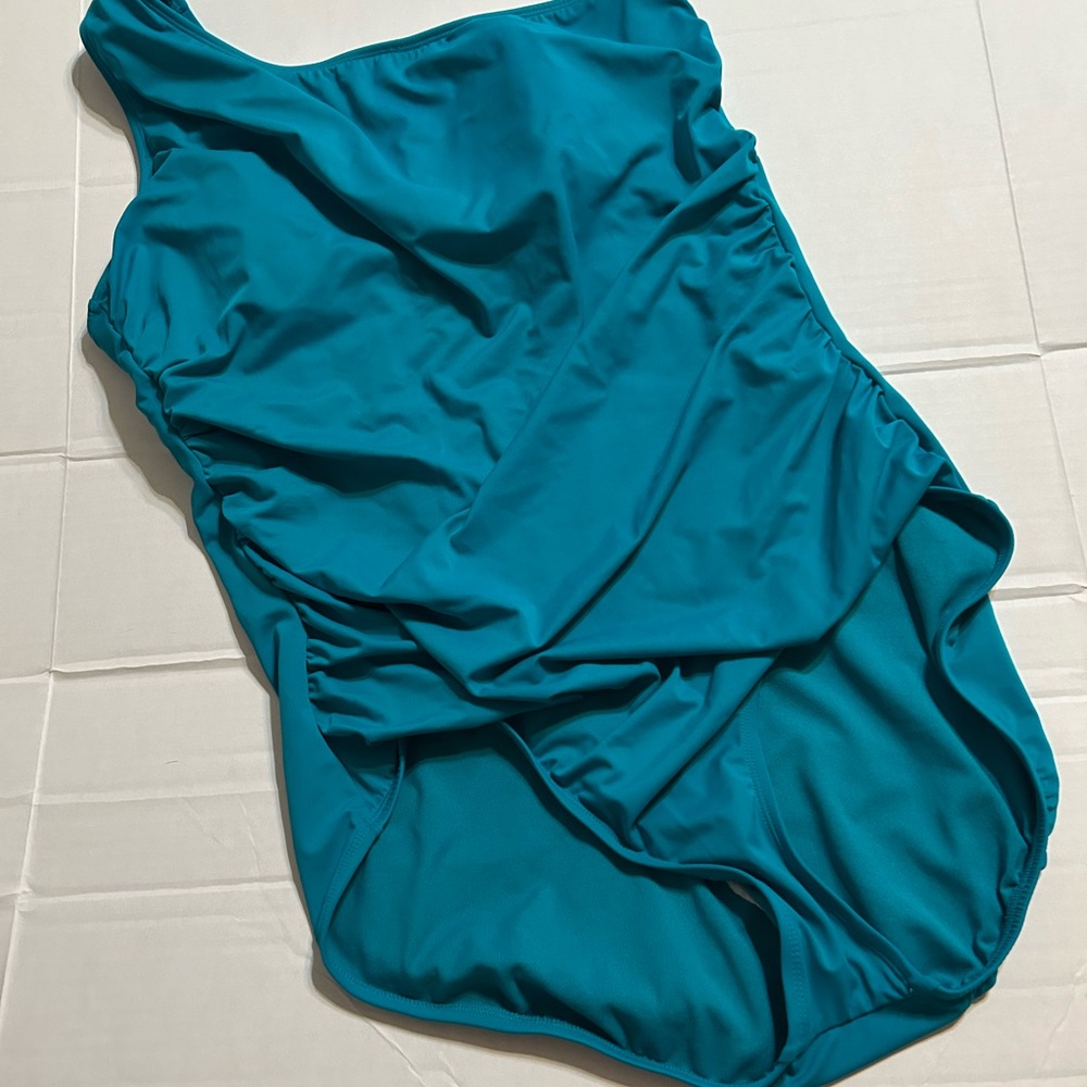 NWT 2X Time and Tru Teal Swimsuit